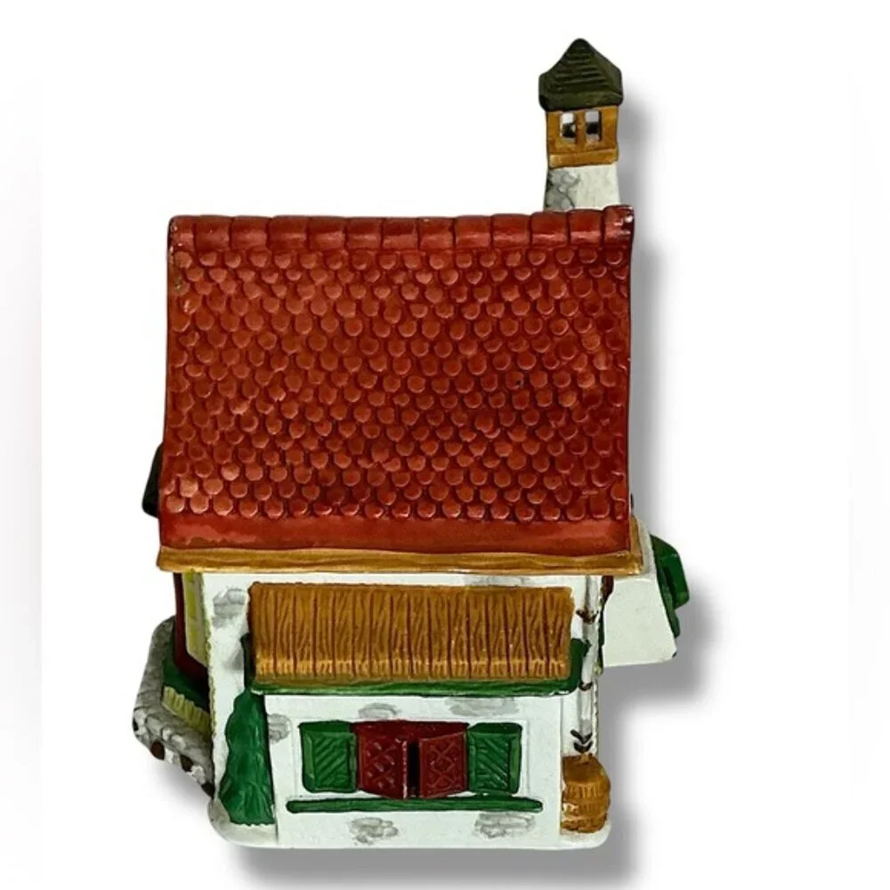 Vintage Holiday Village Illuminated House Porcelain OurTown Series 1992
